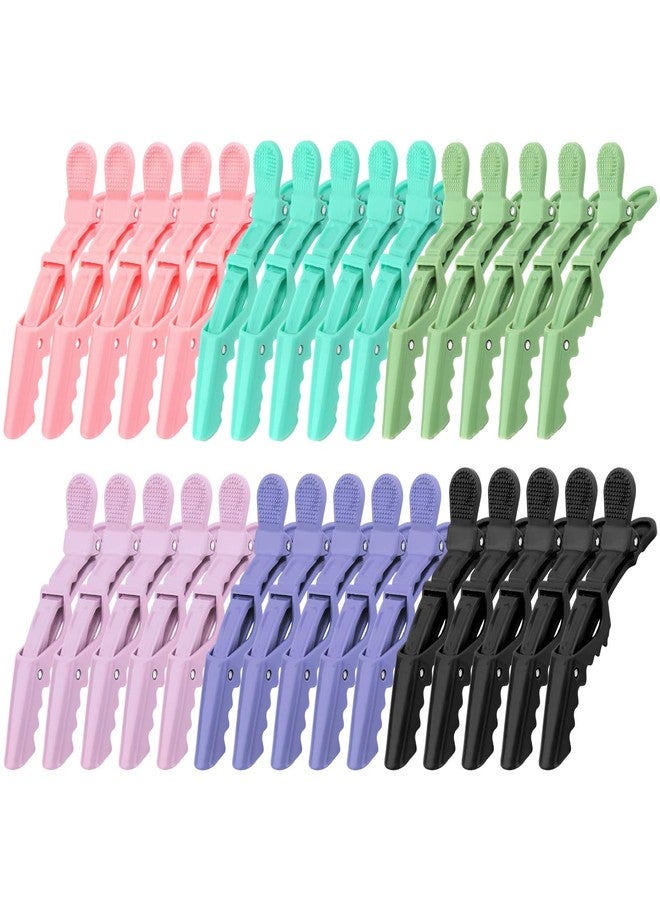 Amariver 30-Pack Alligator Hair Clips for Styling - Professional Non-Slip Hair Clamps for Women & Girls (Pink, Mint, Sage, Lavender, Blue, Black) - Image 1